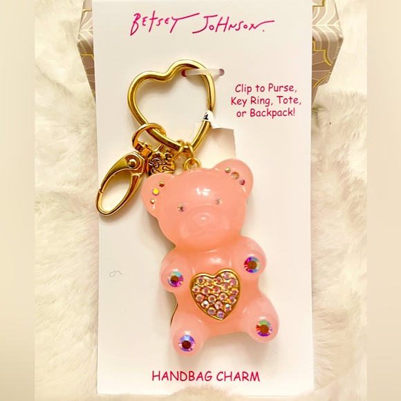 Betsey Johnson Other - Betsey‎ Johnson Pink Gummy Bear Festive Keychain Charm NWT